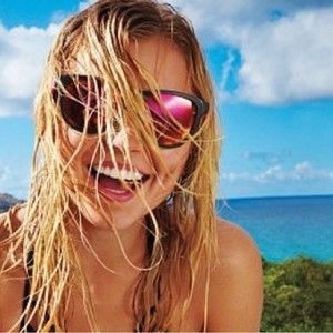 VICTORIA’S Secret PINK Spring Break Plastic Frame Pink Yellow Mirror Sunglasses